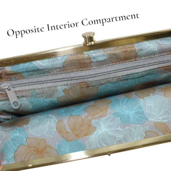 Hobo Candace Style Gray Leather Embossed Clutch Wallet - Picture 9 of 9